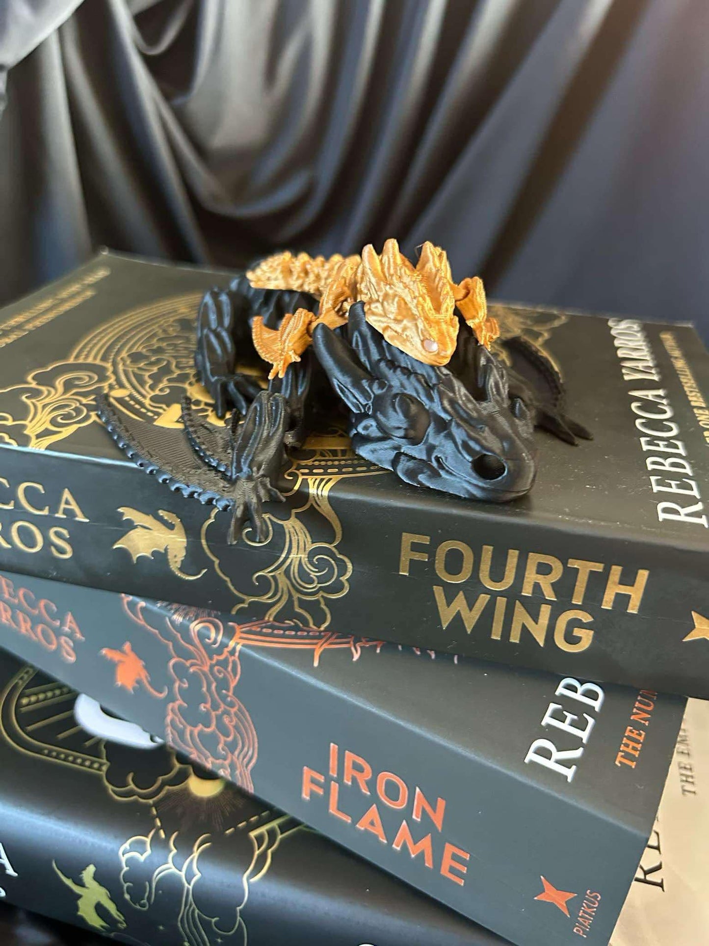 Fourth Wing inspired fully articulated Dragons
